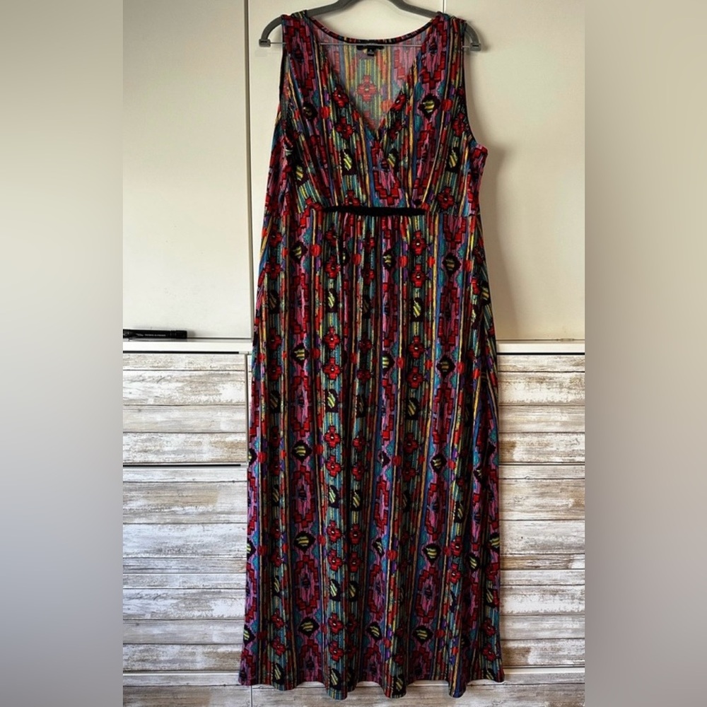 🧡💜 Elementz Colorful Boho Maxi Dress XL